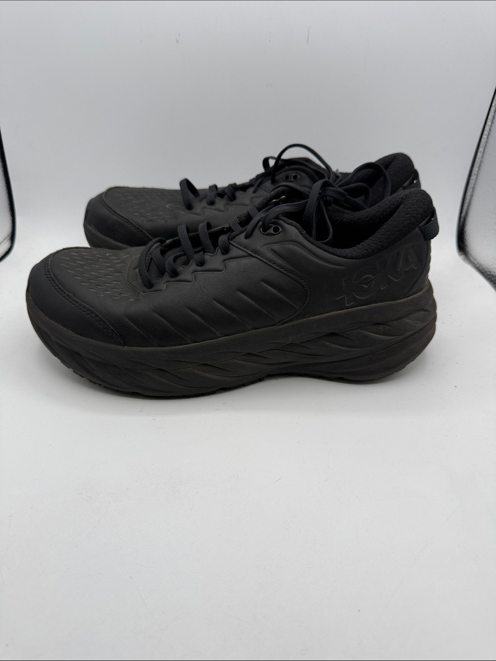 Hoka BONDI SR men’s 10 Black Cushioned Work Sneakers S1 - Picture 3 of 6